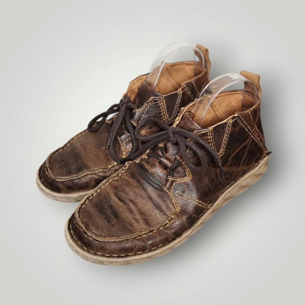 Tony Lama Lace Up Chukka Mens Brown Casual Boots TLC505 Estaganca tan Size 7.5